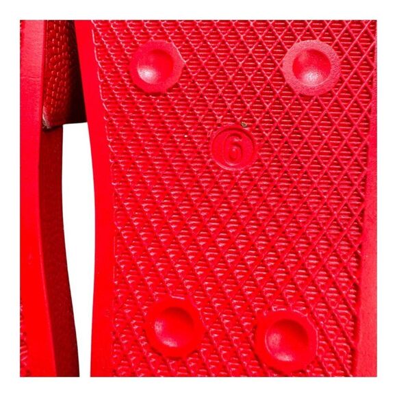 CTM Smiley Red Black Slide Size 6 Comfortable Summer Sandals For Men & Women Box - Picture 9 of 9